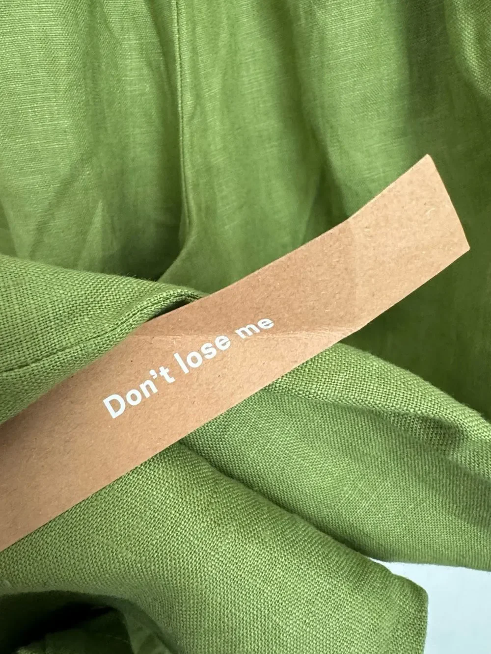 NWT REFORMATION Vera Linen two piece pant set in “avocado” green